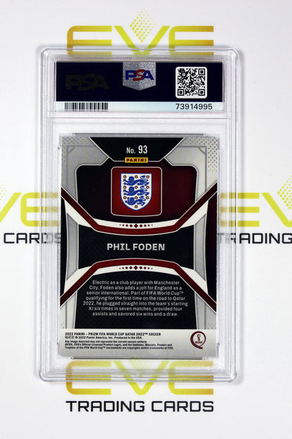 2022 Panini Prizm FIFA Road to World Cup #93 - Phil Foden - PSA 8