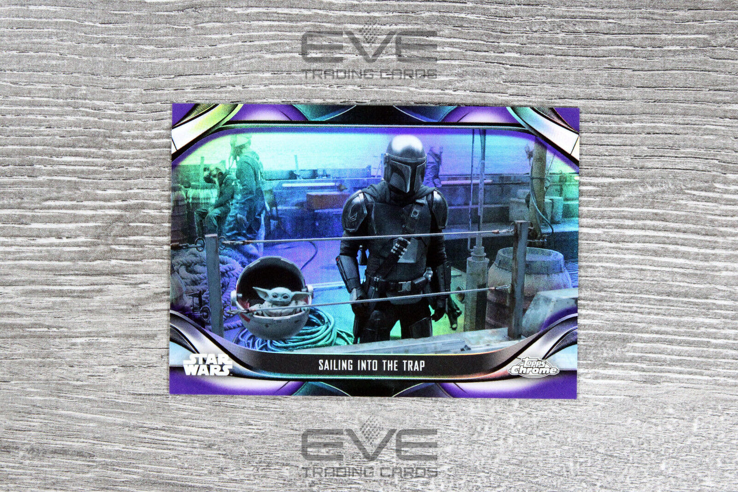 Topps Chrome Star Wars The Mandalorian Card S2-14 Sailing Into The Trap /75