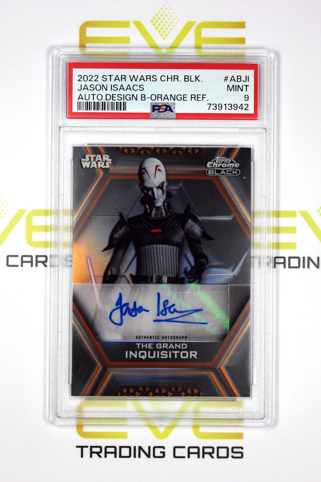 Topps Chrome Black Star Wars #AB-JI Jason Isaacs as Grand Inquisitor /25 - PSA 9