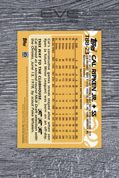 2023 Topps Series One Baseball Card T88-23 Cal Ripken Jr 35th Anniversary - NM/M