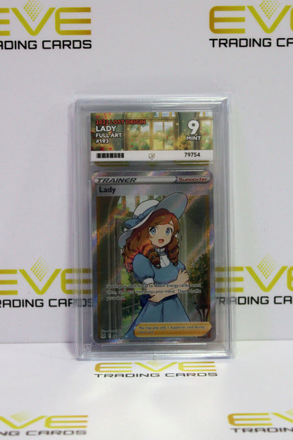 Graded Pokemon Card - #193/196 2022 Lost Origin Lady Full Art - Ace 9