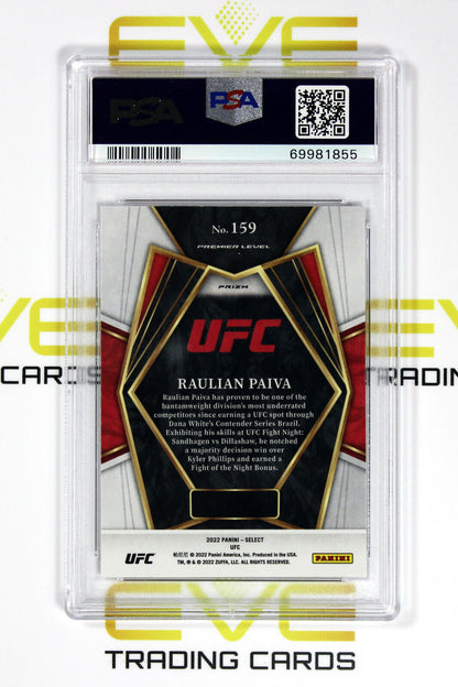 Graded Panini Select UFC Card - 2022 #159 Raulian Paiva Silver Prizm - PSA 6