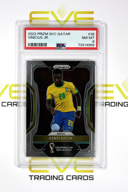 2022 Panini Prizm FIFA Road to World Cup #36 - Vinicius Jr - PSA 8