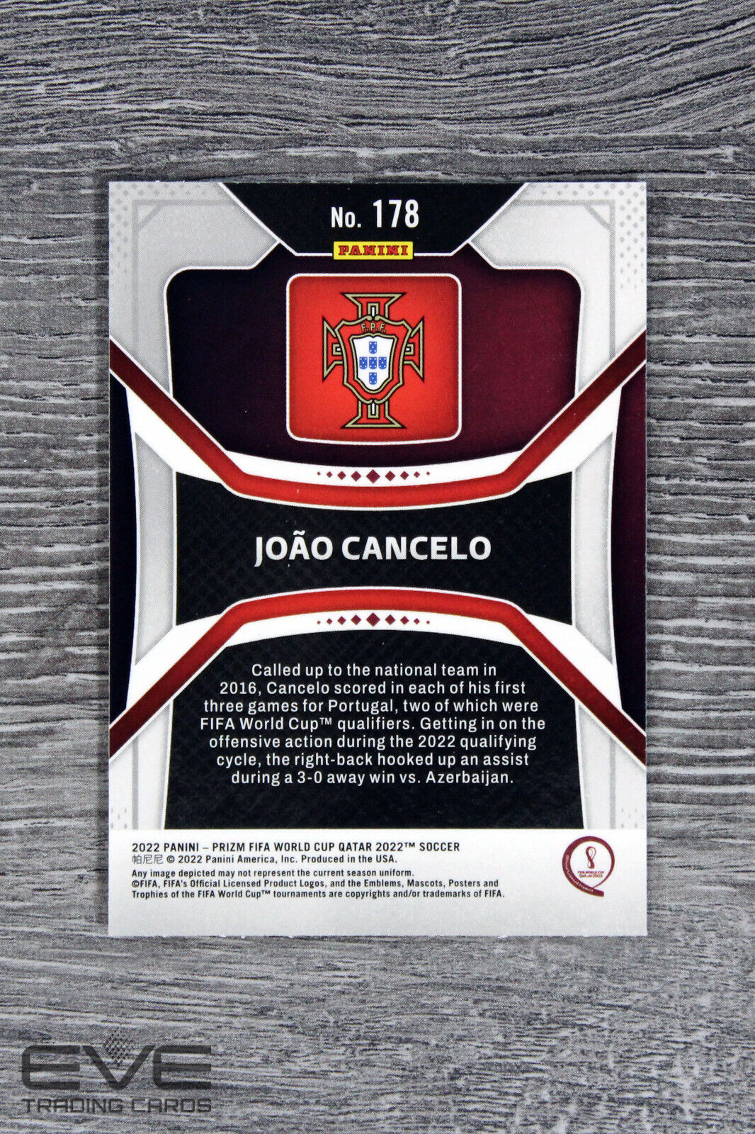 2022 Panini Prizm FIFA World Cup Soccer Card #178 Joao Cancelo - NM/M