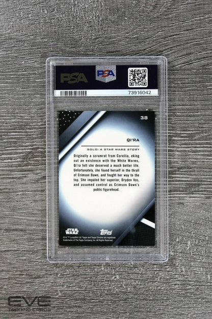 2022 Topps Star Wars Chrome Black #38 Qi'ra Base Card - PSA 10