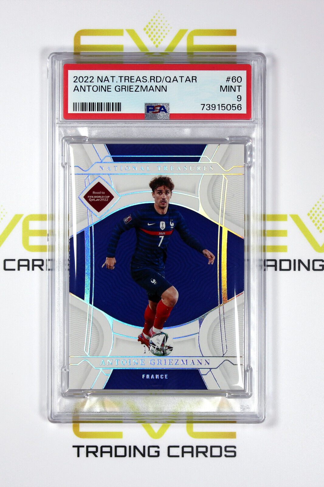 2022 Panini National Treasures Road to World Cup #60 Antoine Griezmann - PSA 9