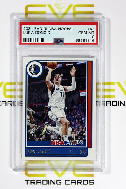 Graded Basketball Card - #62 2021 Panini NBA Hoops Luka Doncic - PSA 10