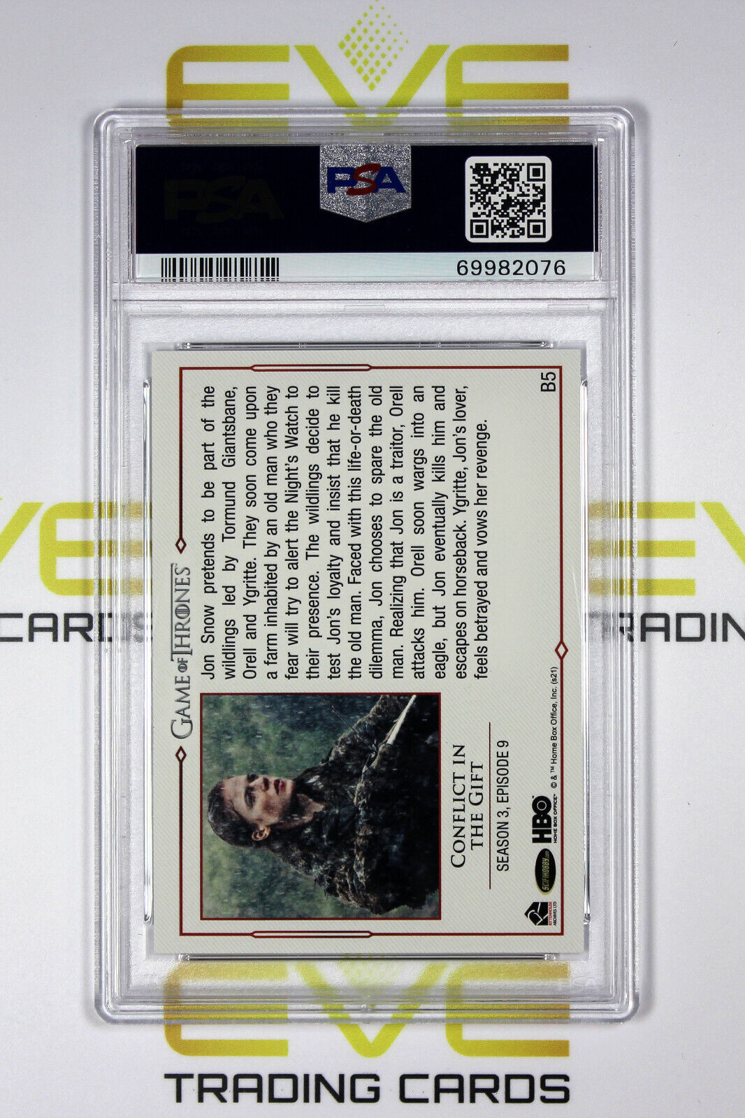 Graded Game of Thrones Card - #B5 2021 Conflict in The Gift - Battles - PSA 9