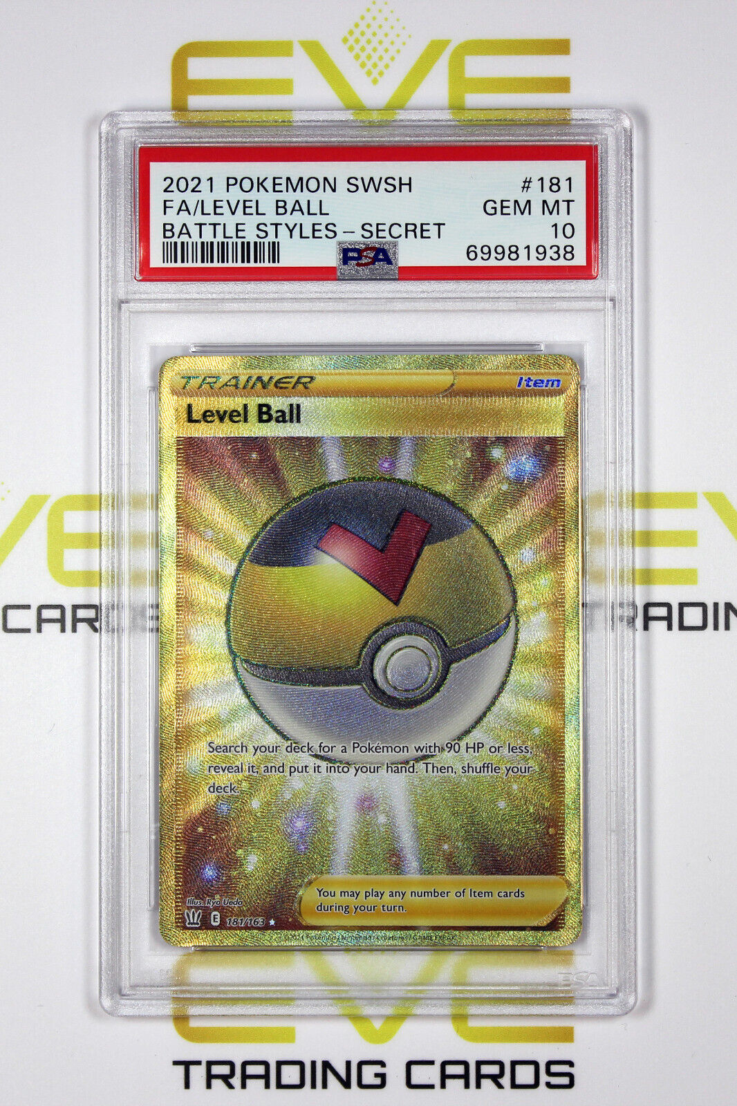 Graded Pokemon Card - #181/163 2021 Level Ball Battle Styles Full Art - PSA 10