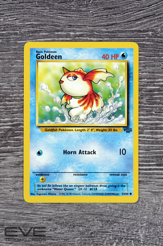 Raw Pokemon Card - #53/64 Goldeen Jungle WOTC - NM/M