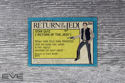 1983 Topps Vintage Star Wars Return of the Jedi S2 Card #204 Lando Calrissian