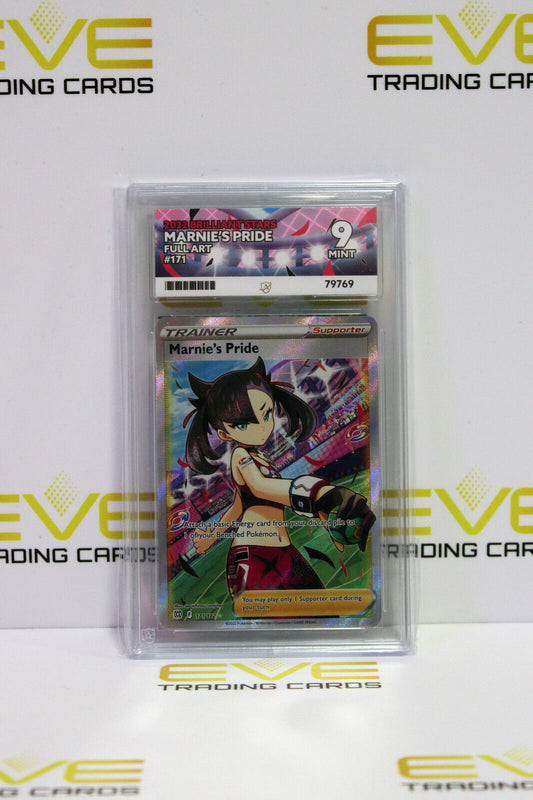 Graded Pokemon Card - #171/172 2022 Brilliant Stars Marnie's Pride FA - Ace 9