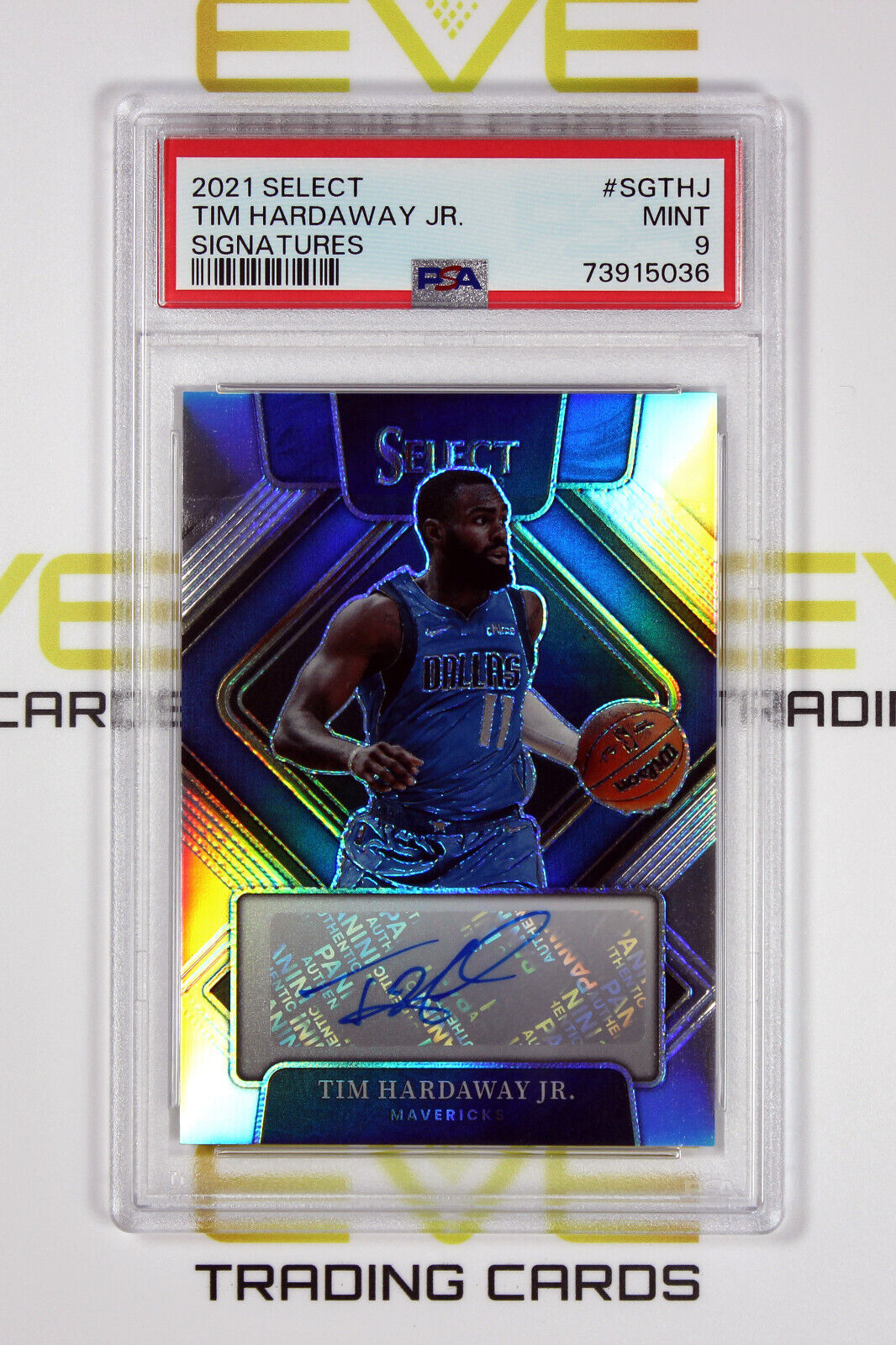 2021 Panini Select Signatures Basketball Card #SG-THJ Tim Hardaway Jr /299 PSA 9