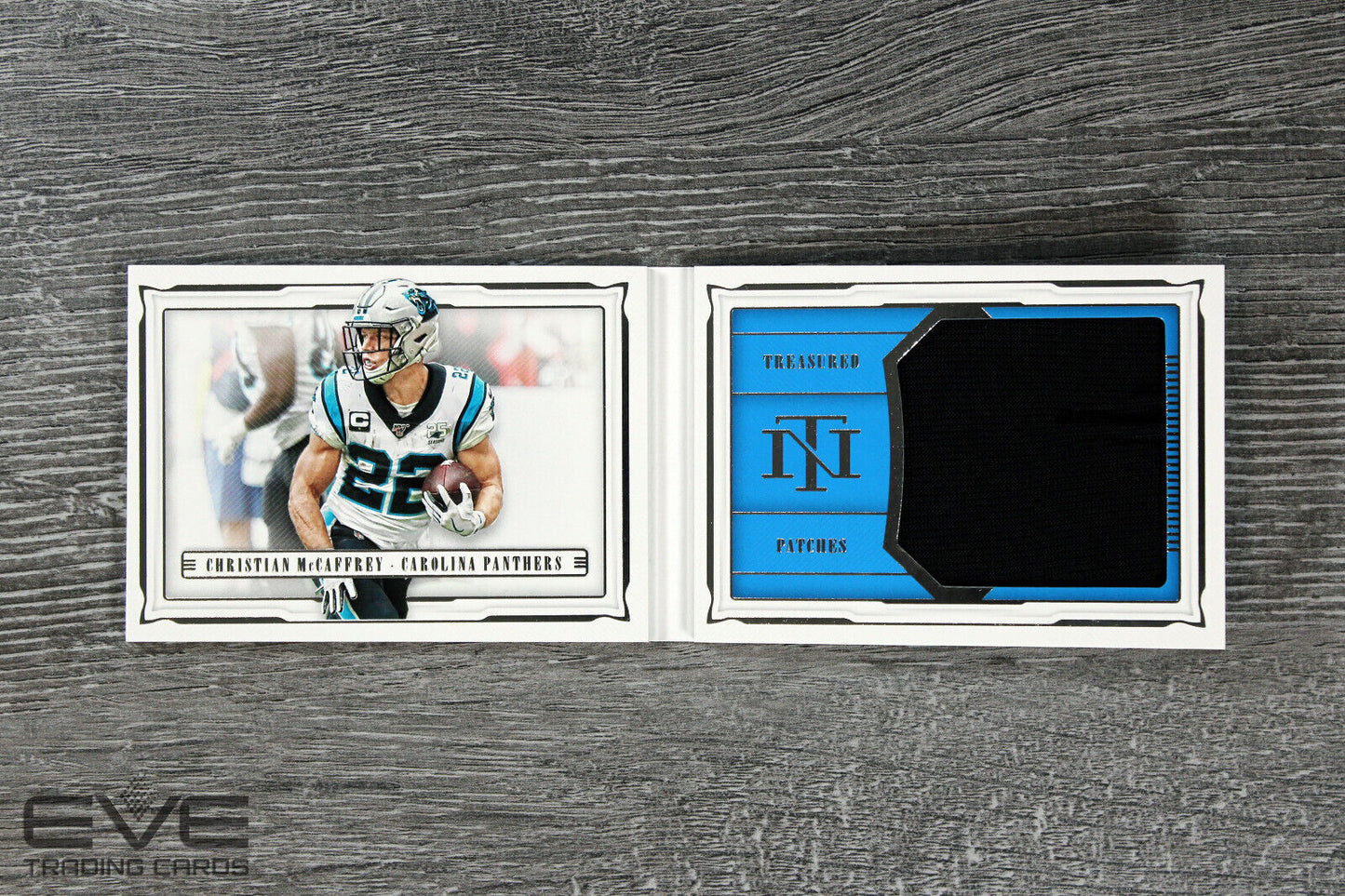 2019 Panini National Treasures Patch Booklet #TPB-5 Christian McCaffrey /25 NM/M