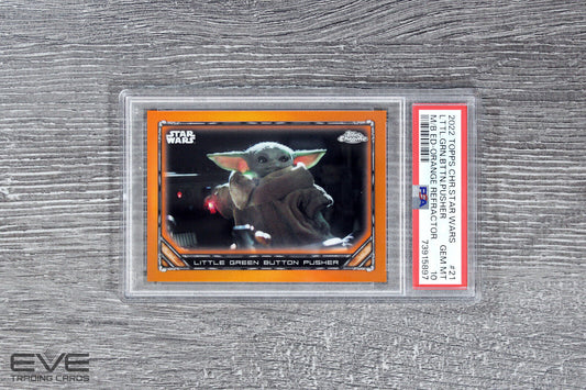 2022 Topps Star Wars Chrome The Mandalorian #S1-21 Button Pusher /25 - PSA 10