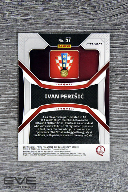 2022 Panini Prizm FIFA World Cup Soccer Card #57 Ivan Perisic Cracked Ice - NM/M