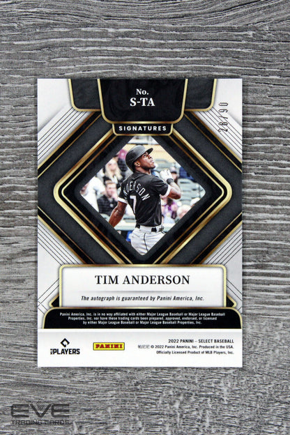 2022 Panini Select Baseball Card #S-TA Tim Anderson Signatures - NM/M /90 Auto