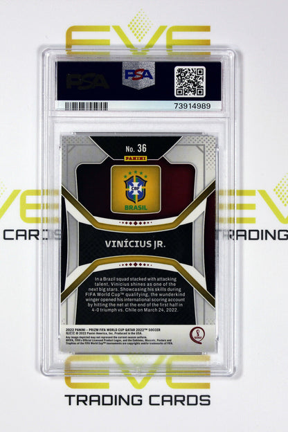 2022 Panini Prizm FIFA Road to World Cup #36 - Vinicius Jr - PSA 8