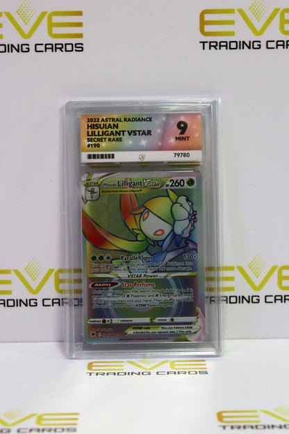 Graded Pokemon Card #190/189 2022 Astral Radiance Hisuian Lilligant VSTAR Ace 9