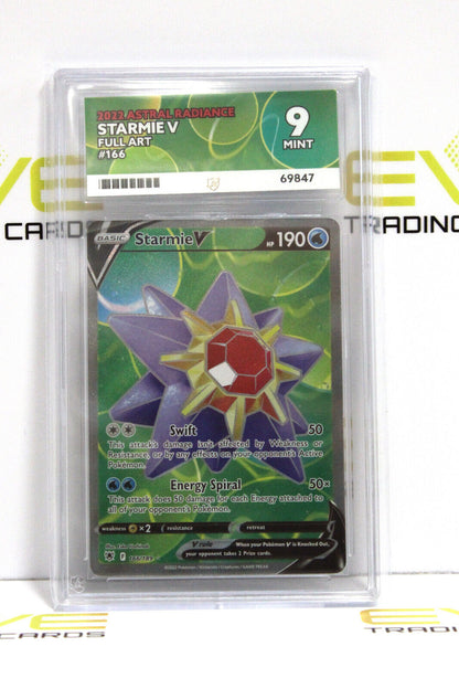 Graded Pokémon Card - #166/189 2022 Starmie V Astral Radiance Full Art - Ace 9