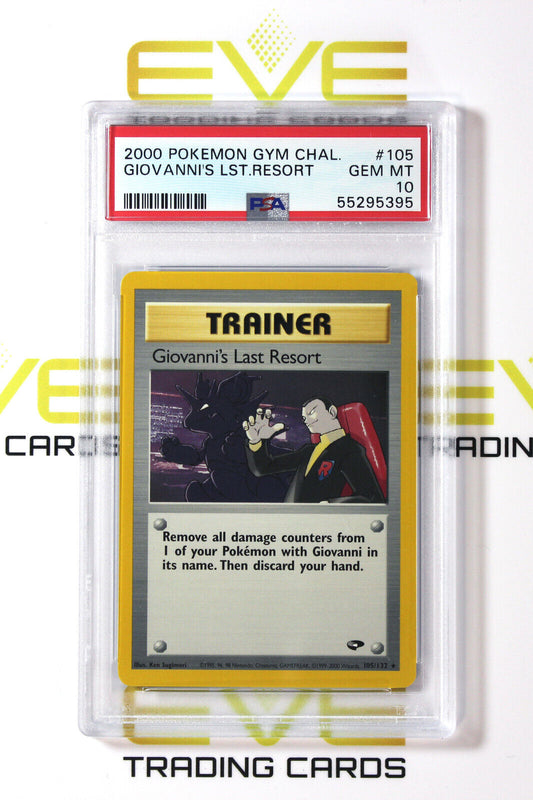 Graded Pokemon Card - #105/132 2000 Giovanni's Last Resort Gym Challenge -PSA 10