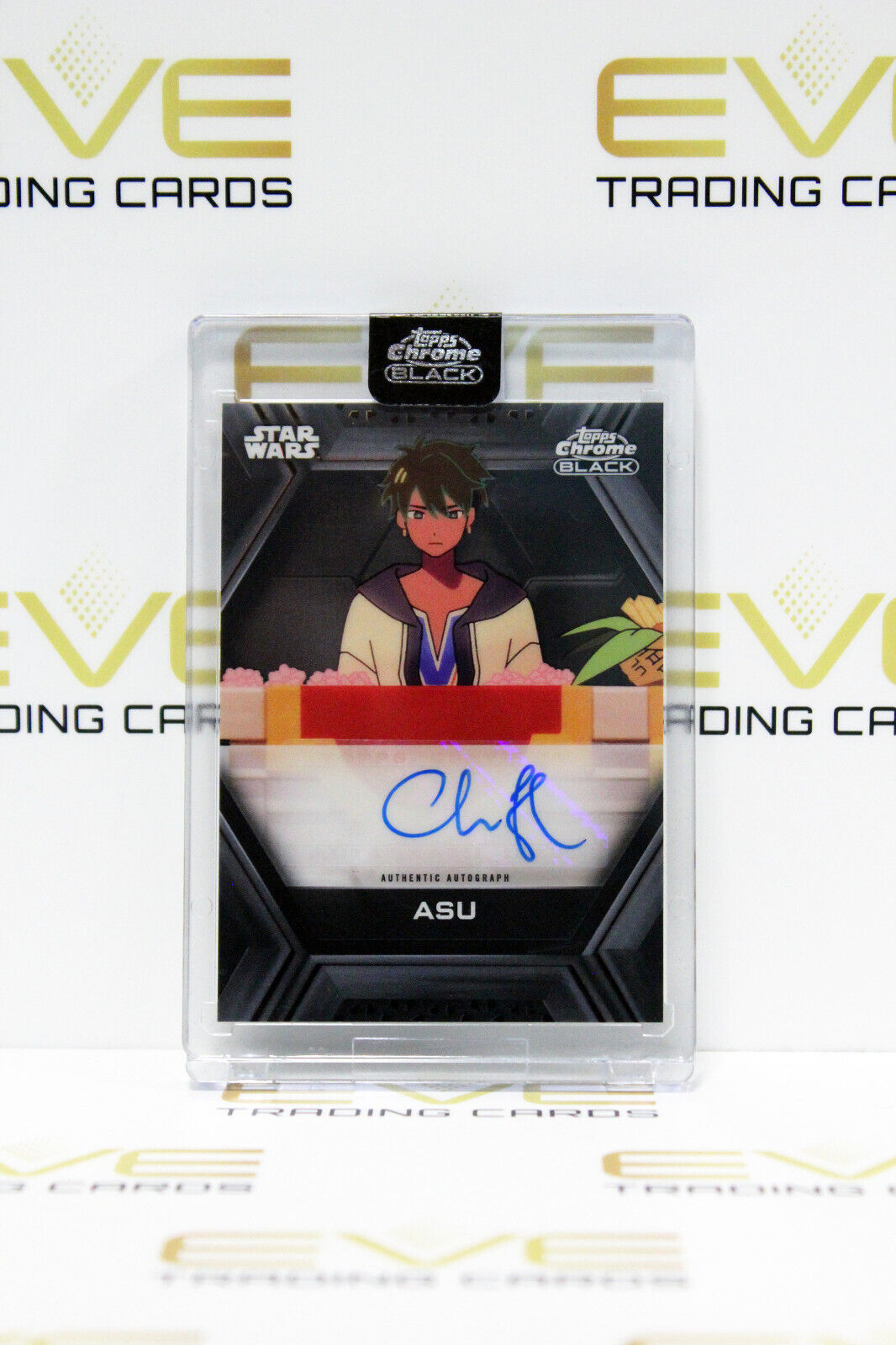 Topps Chrome Black Star Wars Christopher Sean as ASU Autographed Slabbed Card