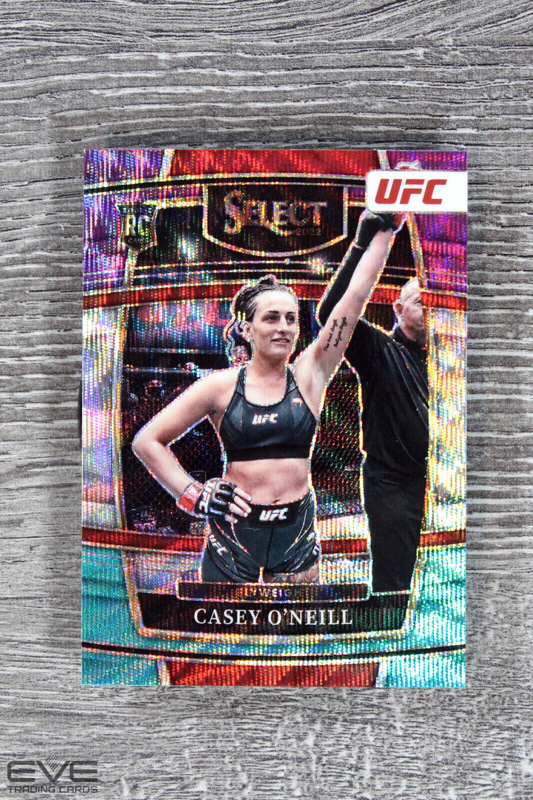2022 Panini Select UFC Tri Colour Wave Prizm Card #53 Casey O'Neill Rookie -NM/M