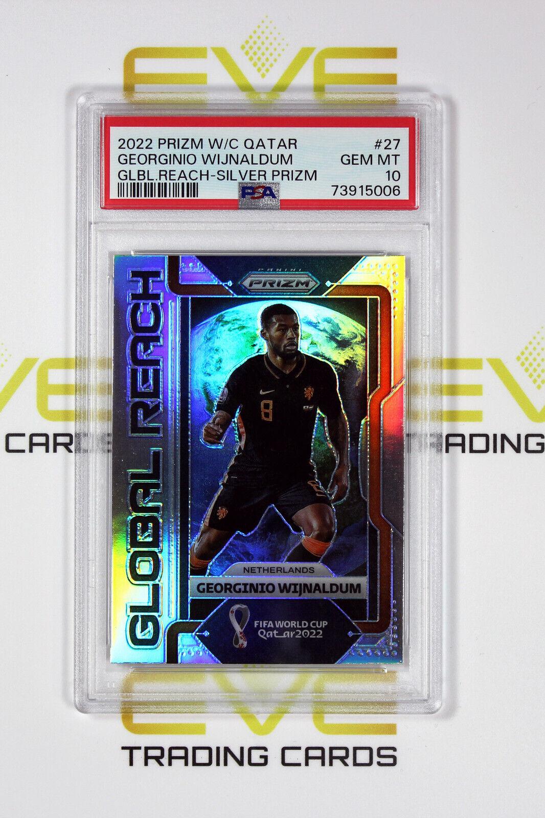 2022 Panini Silver Prizm FIFA Road to World Cup #27 - Georginio Wijnaldum PSA 10