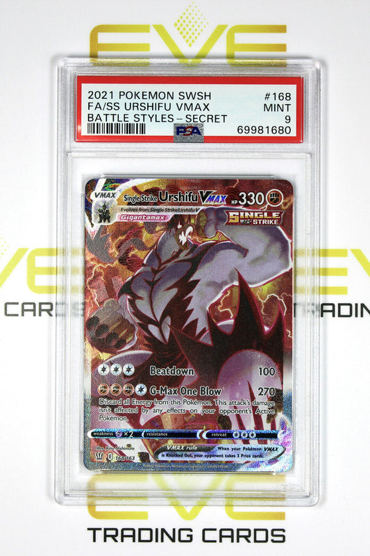 Graded Pokemon Card - #168/163 2021 Urshifu VMAX Battle Styles Full Art - PSA 9