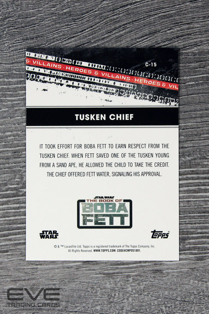 2022 Topps Star Wars Book Boba Fett Card #C-15 Tusken Chief Heroes Villains NM/M