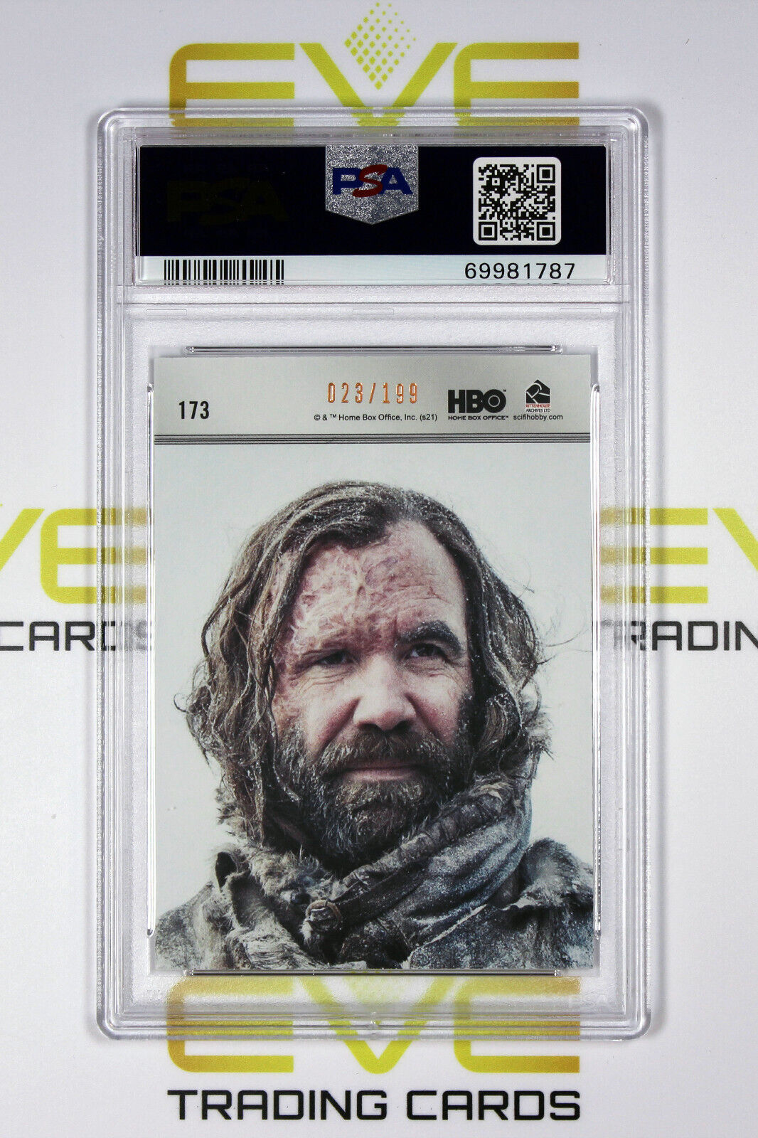 Graded Game of Thrones Card - #173 2021 The Hound - Copper /199 - PSA 10