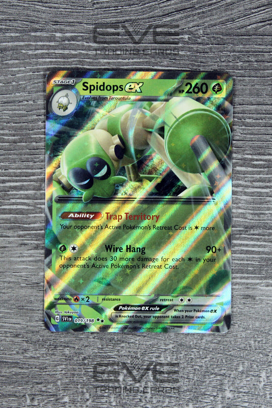 Raw Pokemon Card - #019/198 Spidops EX Scarlet & Violet Base Set SV1EN NM/Mint
