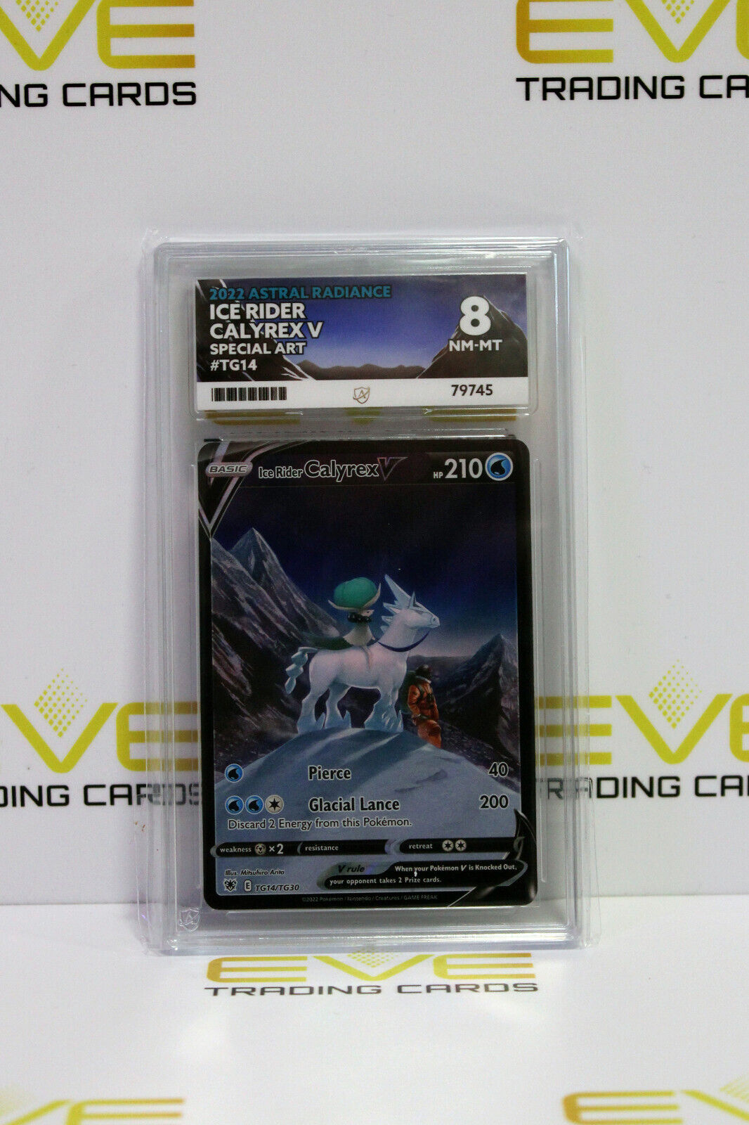 Graded Pokemon Card - #TG14/TG30 2022 Astral Radiance Ice Rider Calyrex V -Ace 8