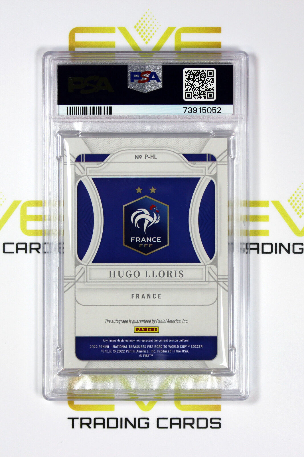 2022 Panini National Treasures Road to World Cup #P-HL Hugo Lloris /10 - PSA 9