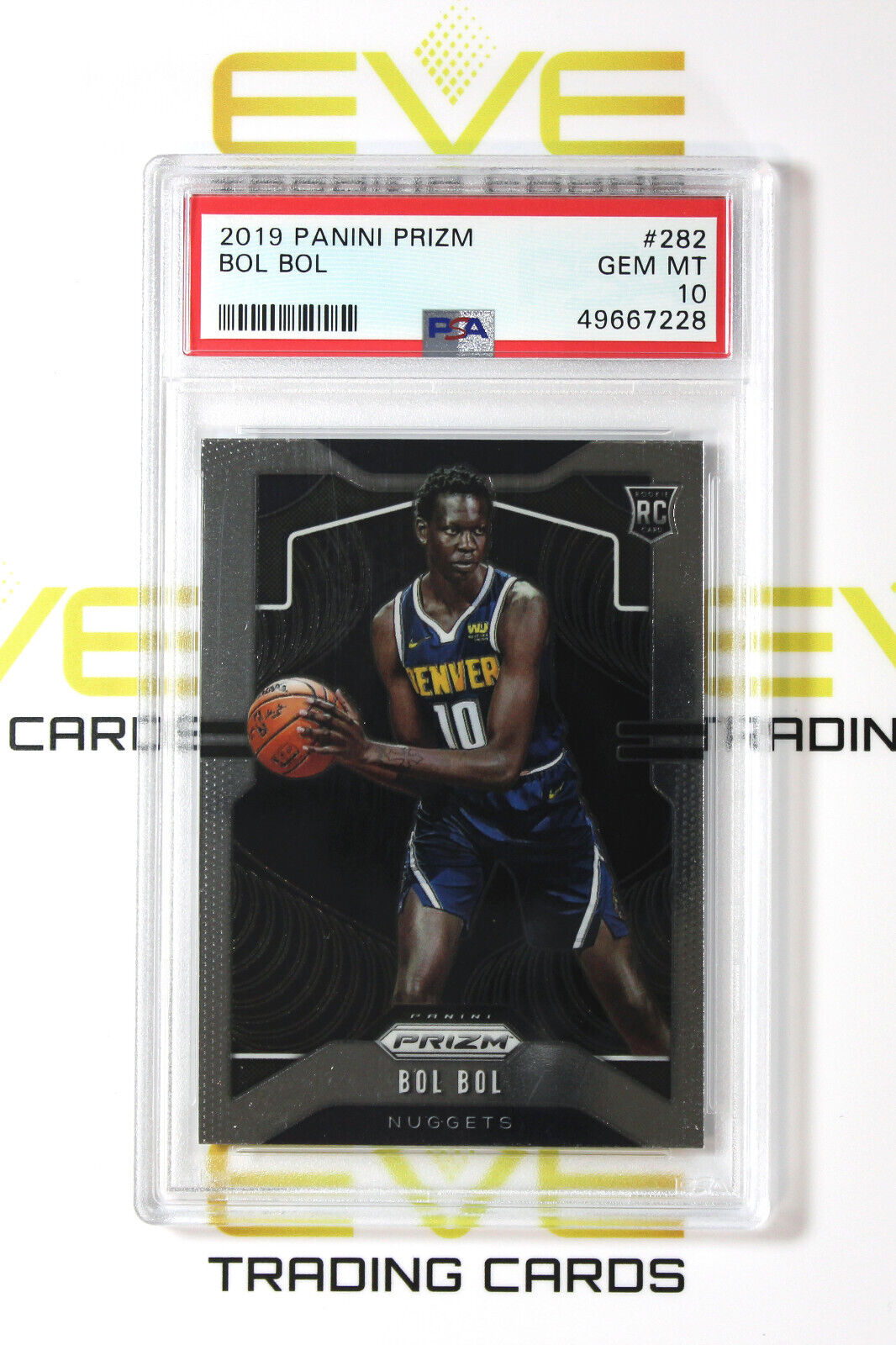 Graded Basketball Card 2019 Panini Prizm #282 Bol Bol Rookie Card - PSA 10