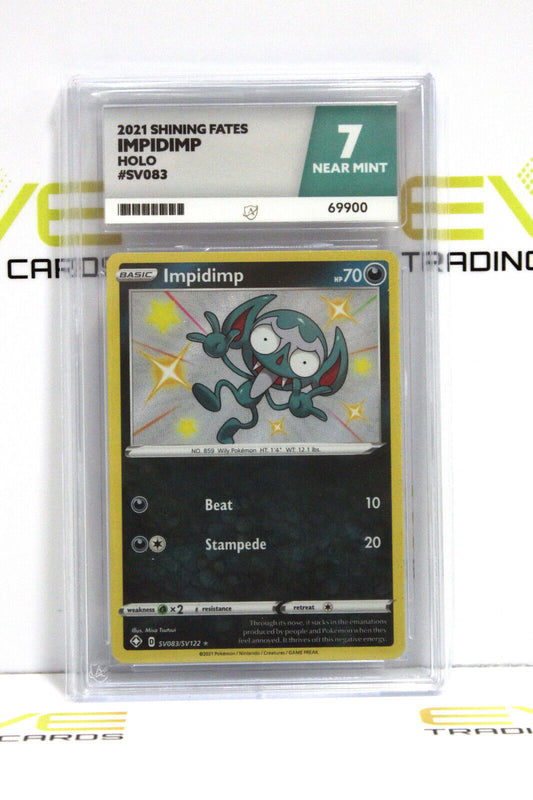 Graded Pokémon Card - #SV083/SV122 2021 Impidimp Shining Fates Holo - Ace 7
