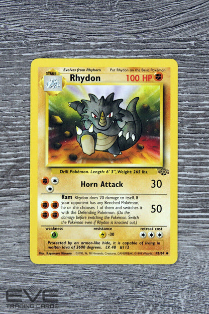 Raw Pokemon Card - #45/64 Rhydon Jungle WOTC - NM/M