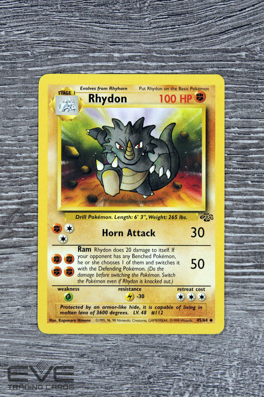 Raw Pokemon Card - #45/64 Rhydon Jungle WOTC - NM/M