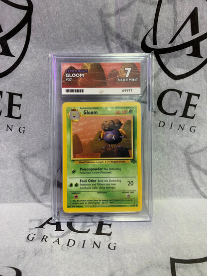 Graded Pokemon Card - #37/64 1999 Jungle Gloom - Ace 7