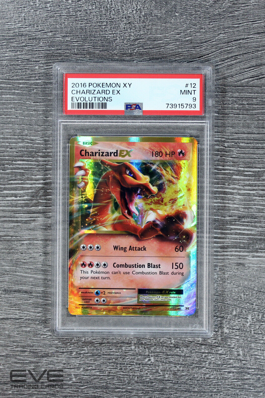 Pokemon Card - #12/108 2016 Charizard EX XY Evolutions - PSA 9