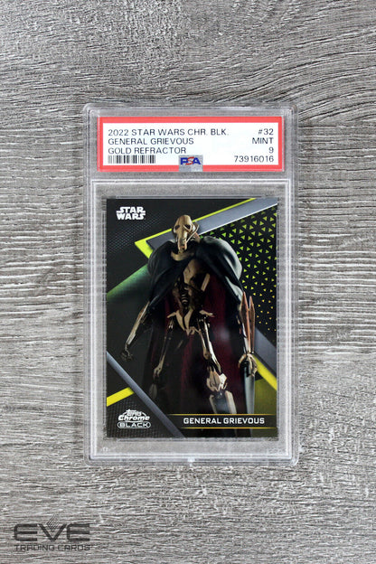 2022 Topps Star Wars Chrome Black #32 General Grievous Gold Refractor /50 -PSA 9