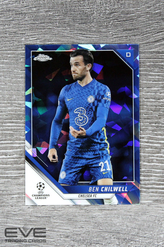 2021-22 Topps UEFA Champions League #198 Ben Chilwell Blue Cracked Ice - NM/M