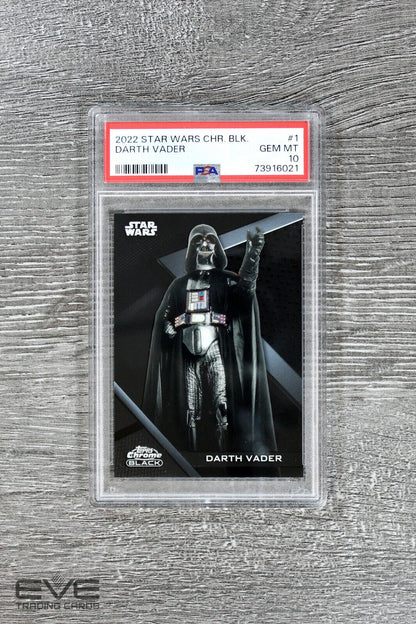 2022 Topps Star Wars Chrome Black #1 Darth Vader Base Card - PSA 10