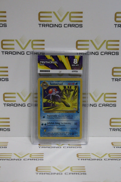 Graded Pokemon Card - #44/62 2000 Fossil Tenatcruel - Ace 8