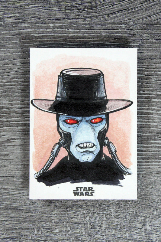Topps Star Wars The Book of Boba Fett 1/1 Cad Bane Sketch Card Autographed Slab