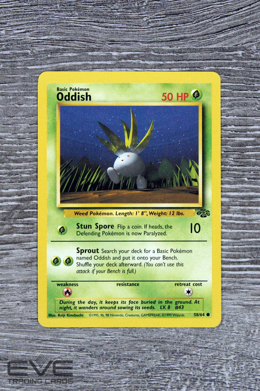 Raw Pokemon Card - #58/64 Oddish Jungle WOTC - NM/M