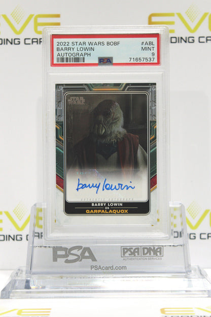 2022 Topps Star Wars Book of Boba Fett Card Barry Lowin #A-BL Auto - PSA 9