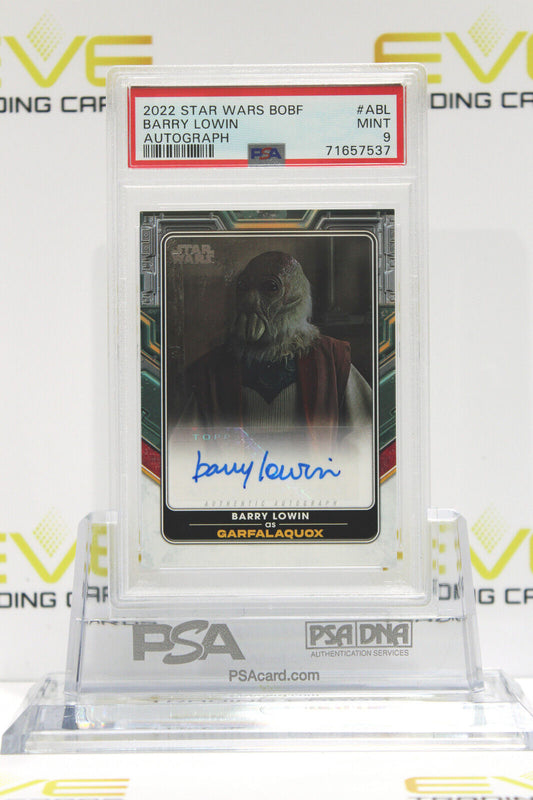 2022 Topps Star Wars Book of Boba Fett Card Barry Lowin #A-BL Auto - PSA 9