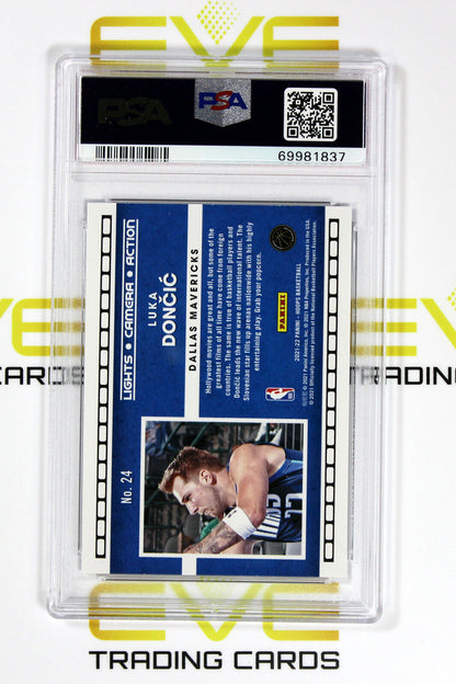 Graded Basketball Card #24 2021 Panini Lights Camera Action Luka Doncic PSA 9