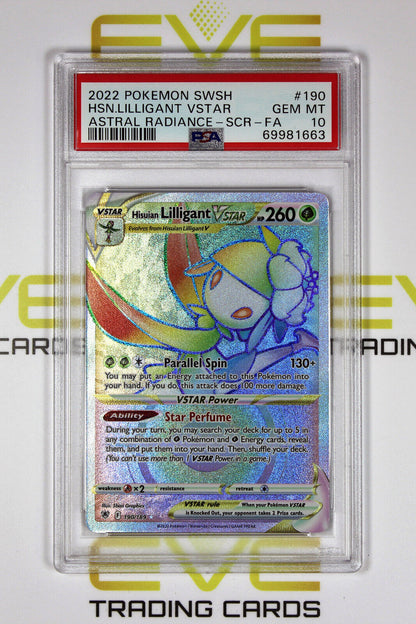 Graded Pokemon Card - #190/189 2022 Hisuian Lilligant VStar Full Art - PSA 10